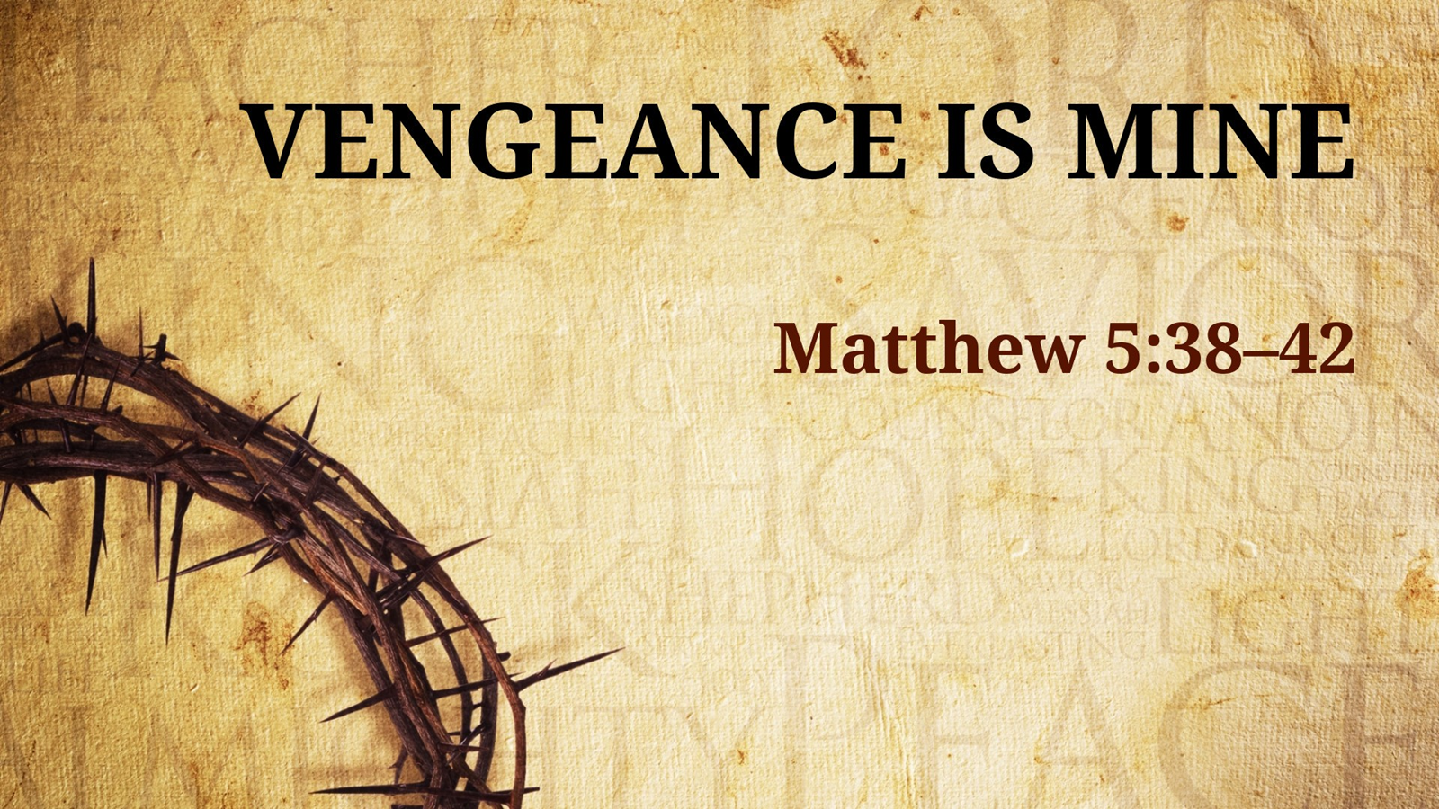 Vengeance is Mine